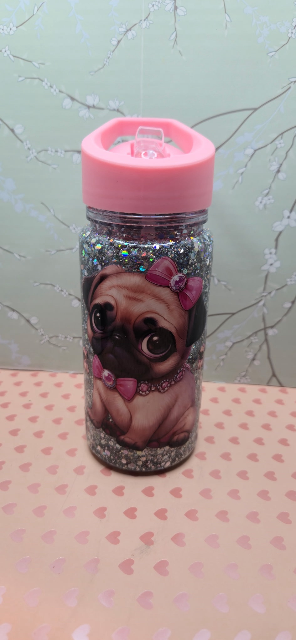 Fansy Pug Snow Globe Sip Cup