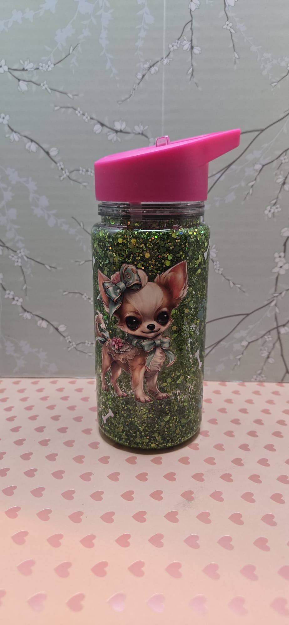 Fancy Chihuahua Snow Globe Sip Cup